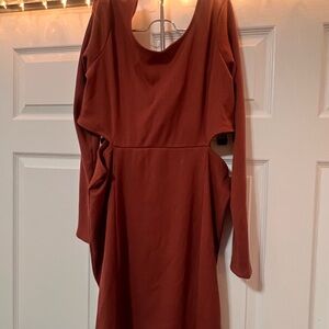 Nordstrom Terracotta Long Sleeve Dress